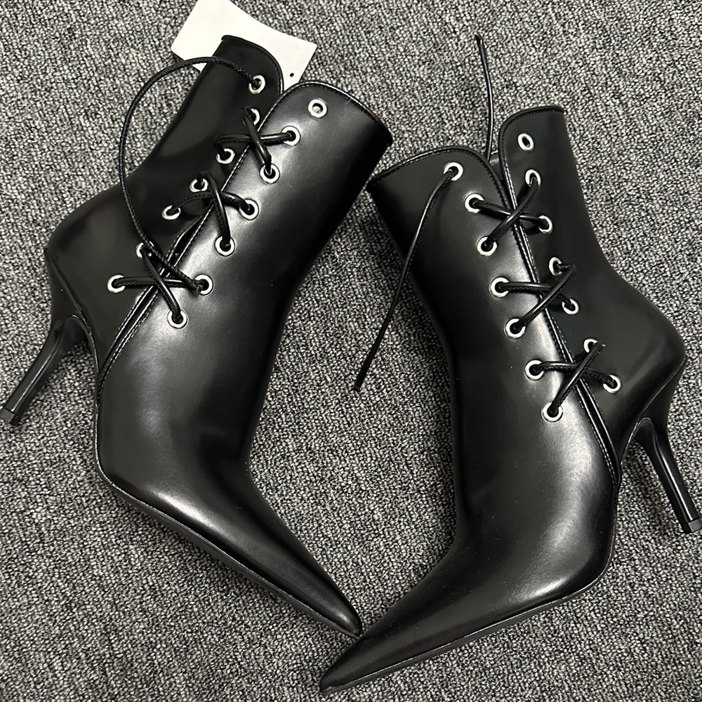 H&M Sleek Black Heeled Boots